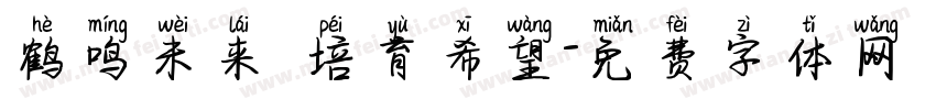 鹤鸣未来 培育希望字体转换